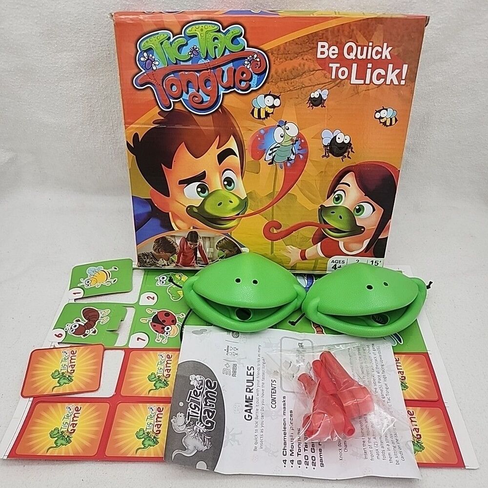 Game TIC TAC Tongue Be Quick to Lick The Bugs 4+ Family Games New Open Box